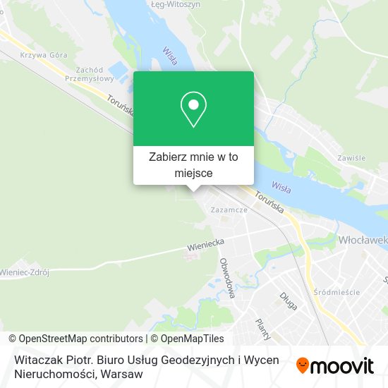 Mapa Witaczak Piotr. Biuro Usług Geodezyjnych i Wycen Nieruchomości