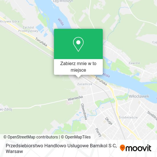 Mapa Przedsiebiorstwo Handlowo Uslugowe Bamikol S C