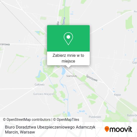 Mapa Biuro Doradztwa Ubezpieczeniowego Adamczyk Marcin