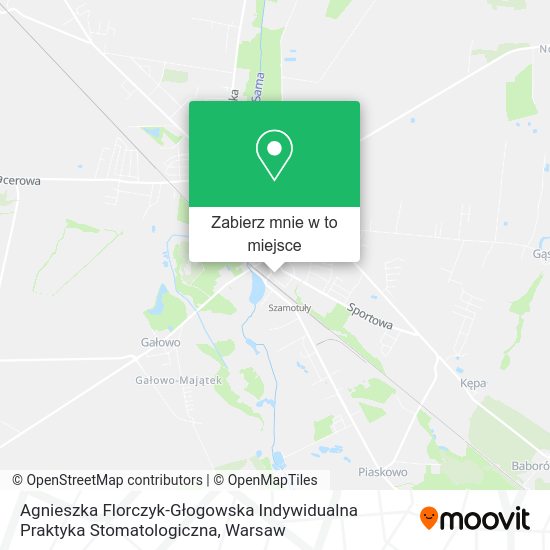 Mapa Agnieszka Florczyk-Głogowska Indywidualna Praktyka Stomatologiczna