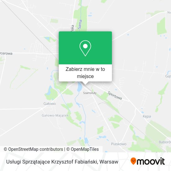 Mapa Usługi Sprzątające Krzysztof Fabiański