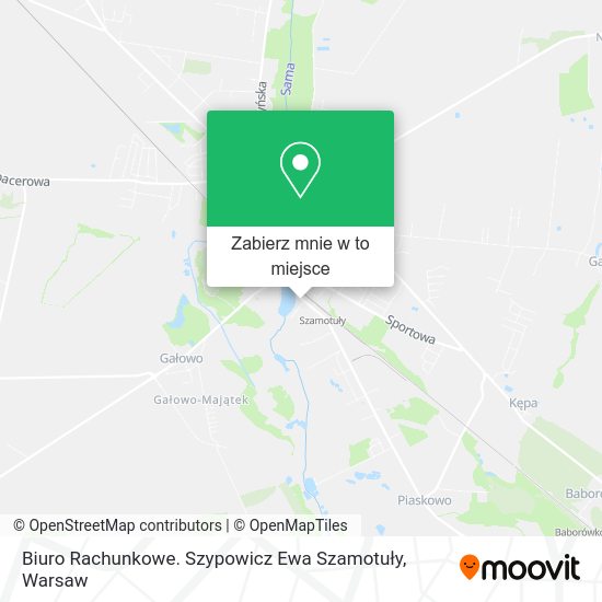 Mapa Biuro Rachunkowe. Szypowicz Ewa Szamotuły