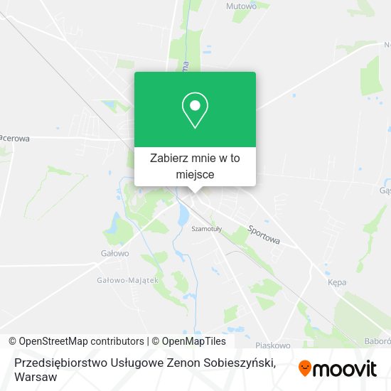 Mapa Przedsiębiorstwo Usługowe Zenon Sobieszyński