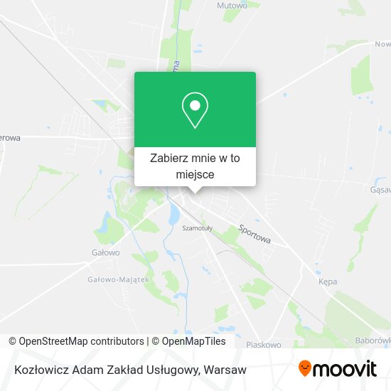 Mapa Kozłowicz Adam Zakład Usługowy