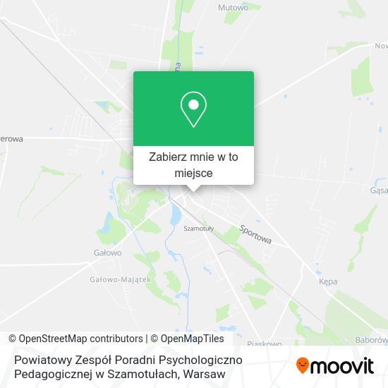 Mapa Powiatowy Zespół Poradni Psychologiczno Pedagogicznej w Szamotułach