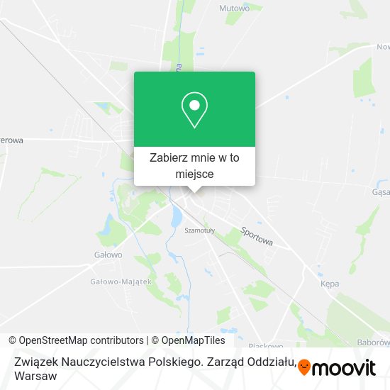 Mapa Związek Nauczycielstwa Polskiego. Zarząd Oddziału