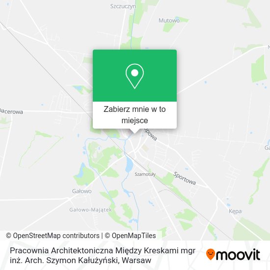 Mapa Pracownia Architektoniczna Między Kreskami mgr inż. Arch. Szymon Kałużyński