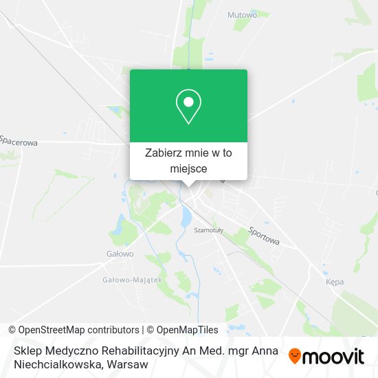 Mapa Sklep Medyczno Rehabilitacyjny An Med. mgr Anna Niechcialkowska