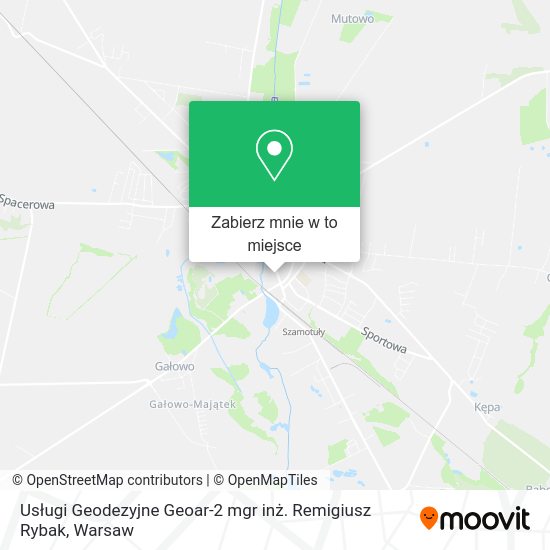 Mapa Usługi Geodezyjne Geoar-2 mgr inż. Remigiusz Rybak