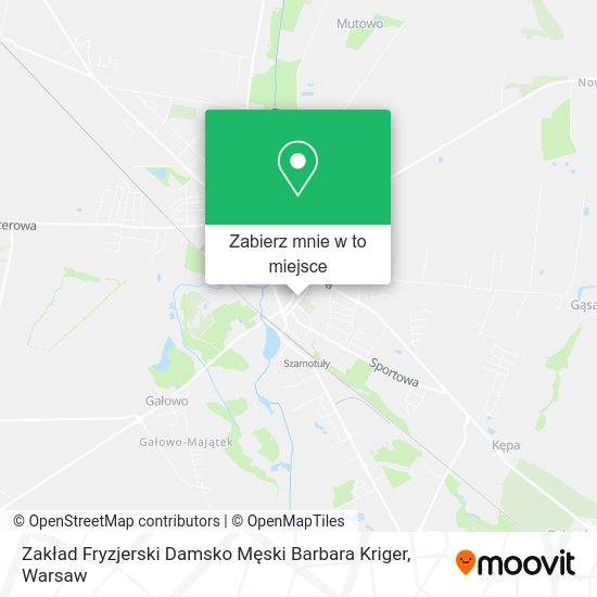 Mapa Zakład Fryzjerski Damsko Męski Barbara Kriger