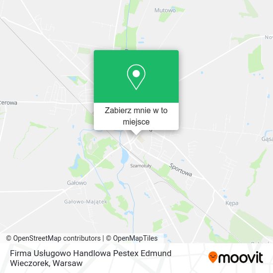 Mapa Firma Usługowo Handlowa Pestex Edmund Wieczorek