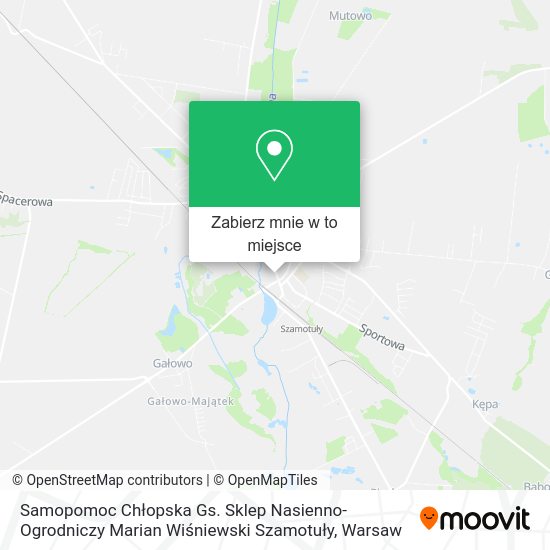 Mapa Samopomoc Chłopska Gs. Sklep Nasienno-Ogrodniczy Marian Wiśniewski Szamotuły