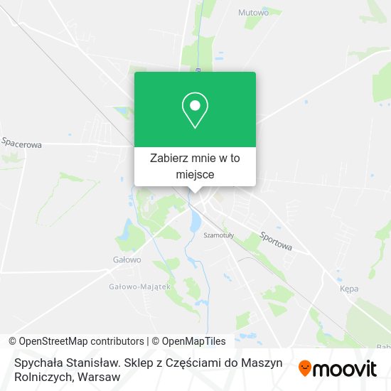 Mapa Spychała Stanisław. Sklep z Częściami do Maszyn Rolniczych