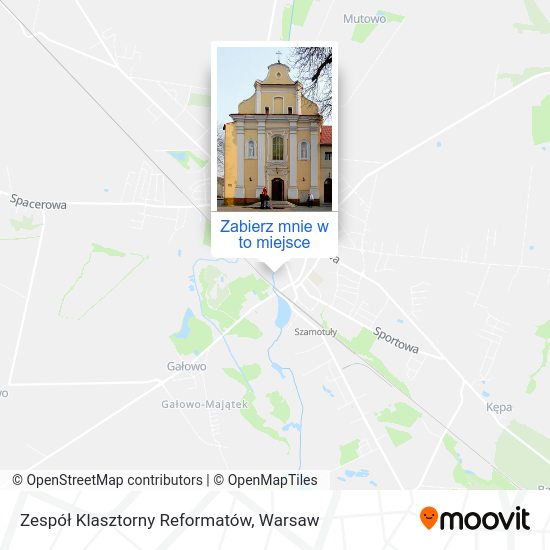 Mapa Zespół Klasztorny Reformatów