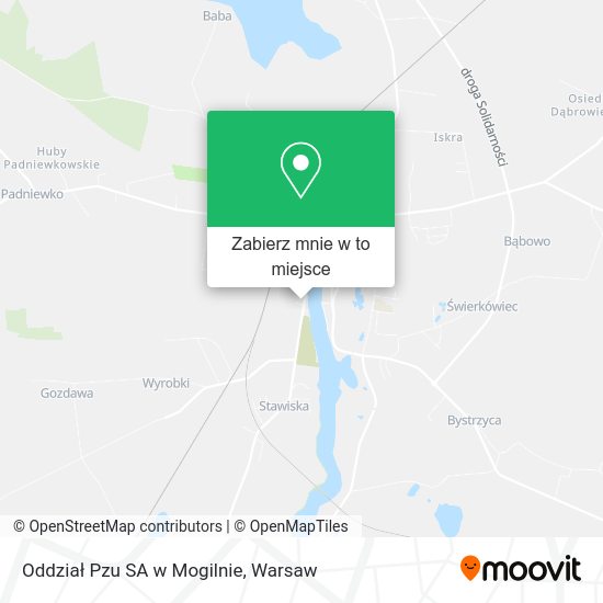 Mapa Oddział Pzu SA w Mogilnie