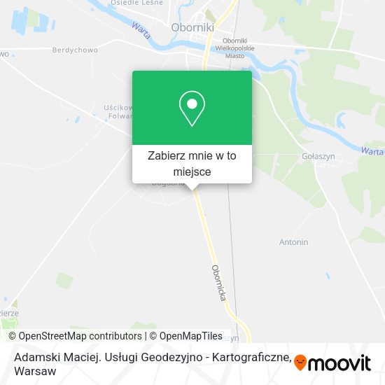 Mapa Adamski Maciej. Usługi Geodezyjno - Kartograficzne