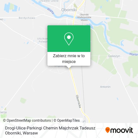 Mapa Drogi-Ulice-Parkingi Chemin Majchrzak Tadeusz Oborniki