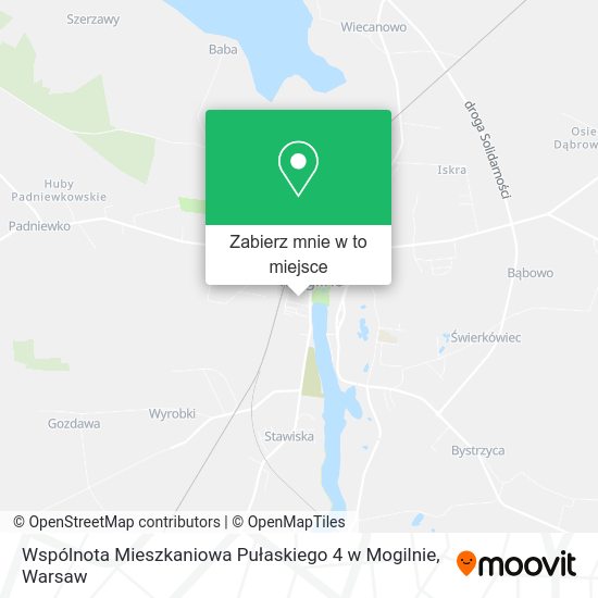 Mapa Wspólnota Mieszkaniowa Pułaskiego 4 w Mogilnie