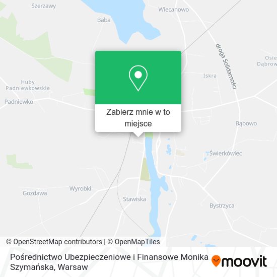 Mapa Pośrednictwo Ubezpieczeniowe i Finansowe Monika Szymańska