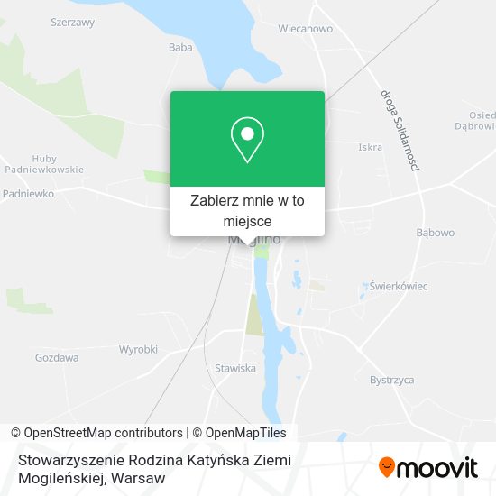 Mapa Stowarzyszenie Rodzina Katyńska Ziemi Mogileńskiej