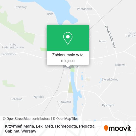 Mapa Krzymień Maria, Lek. Med. Homeopata, Pediatra. Gabinet