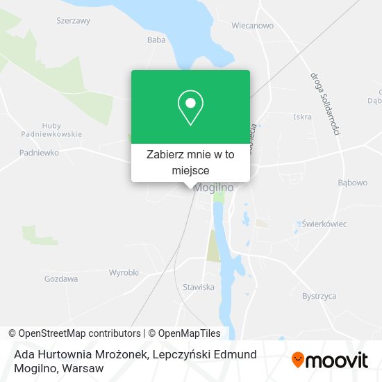 Mapa Ada Hurtownia Mrożonek, Lepczyński Edmund Mogilno