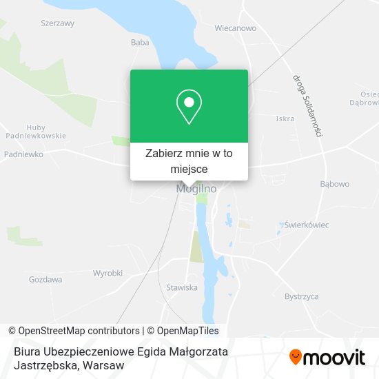 Mapa Biura Ubezpieczeniowe Egida Małgorzata Jastrzębska