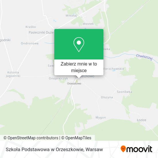 Mapa Szkoła Podstawowa w Orzeszkowie