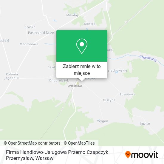 Mapa Firma Handlowo-Usługowa Przemo Czapczyk Przemysław