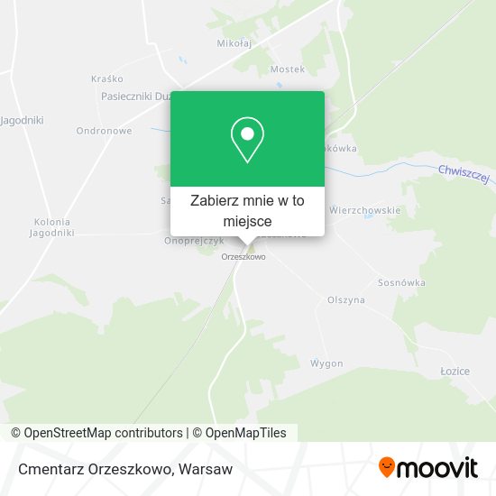 Mapa Cmentarz Orzeszkowo