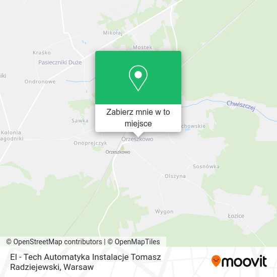 Mapa El - Tech Automatyka Instalacje Tomasz Radziejewski