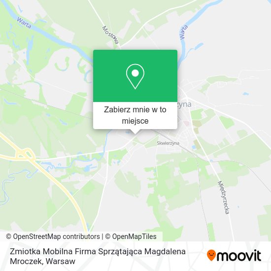 Mapa Zmiotka Mobilna Firma Sprzątająca Magdalena Mroczek