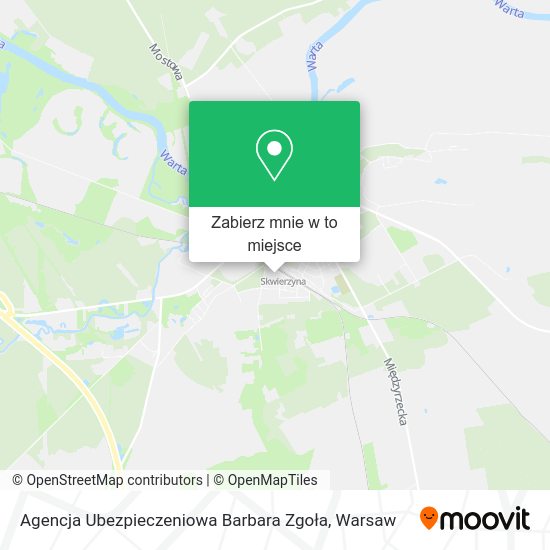 Mapa Agencja Ubezpieczeniowa Barbara Zgoła