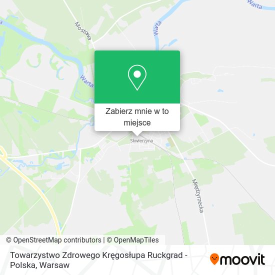 Mapa Towarzystwo Zdrowego Kręgosłupa Ruckgrad - Polska