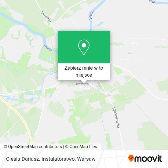 Mapa Cieśla Dariusz. Instalatorstwo