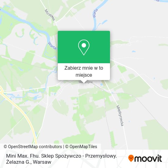 Mapa Mini Max. Fhu. Sklep Spożywczo - Przemysłowy. Żelazna G.