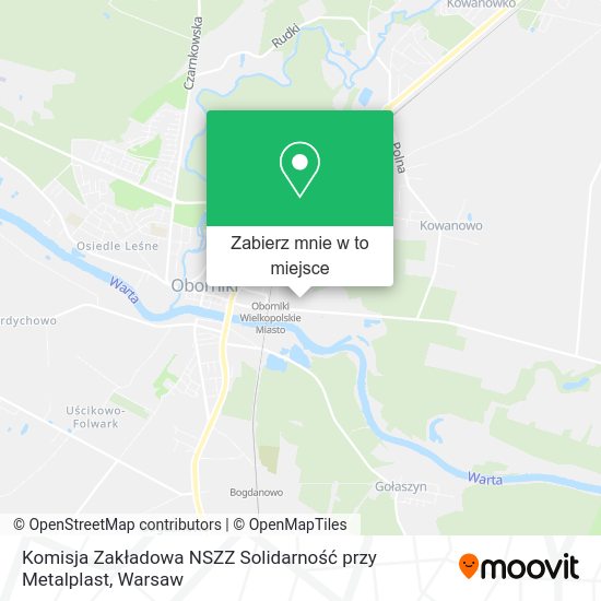 Mapa Komisja Zakładowa NSZZ Solidarność przy Metalplast