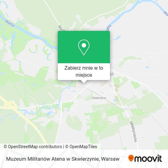 Mapa Muzeum Militariów Atena w Skwierzynie