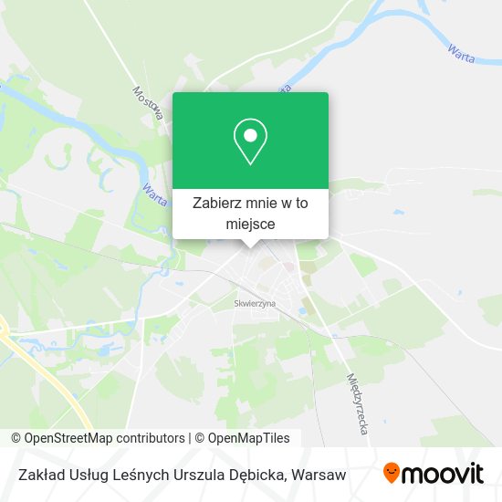 Mapa Zakład Usług Leśnych Urszula Dębicka