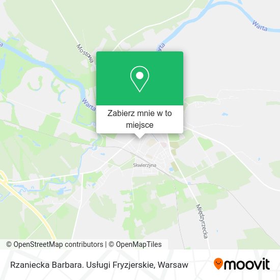 Mapa Rzaniecka Barbara. Usługi Fryzjerskie