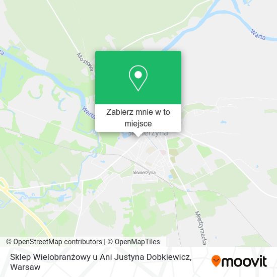 Mapa Sklep Wielobranżowy u Ani Justyna Dobkiewicz