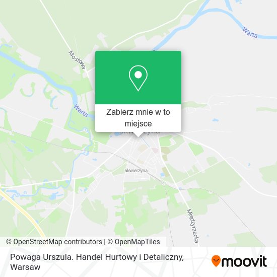 Mapa Powaga Urszula. Handel Hurtowy i Detaliczny