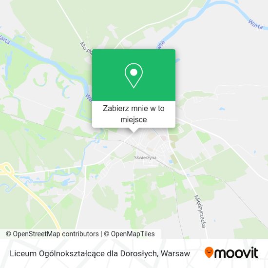 Mapa Liceum Ogólnokształcące dla Dorosłych