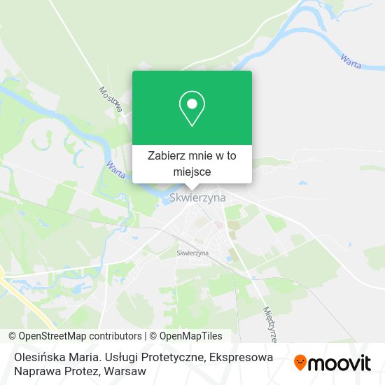 Mapa Olesińska Maria. Usługi Protetyczne, Ekspresowa Naprawa Protez