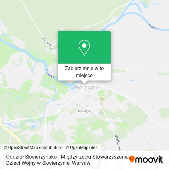 Mapa Oddział Skwierzyńsko - Międzyrzecki Stowarzyszenia Dzieci Wojny w Skwierzynie