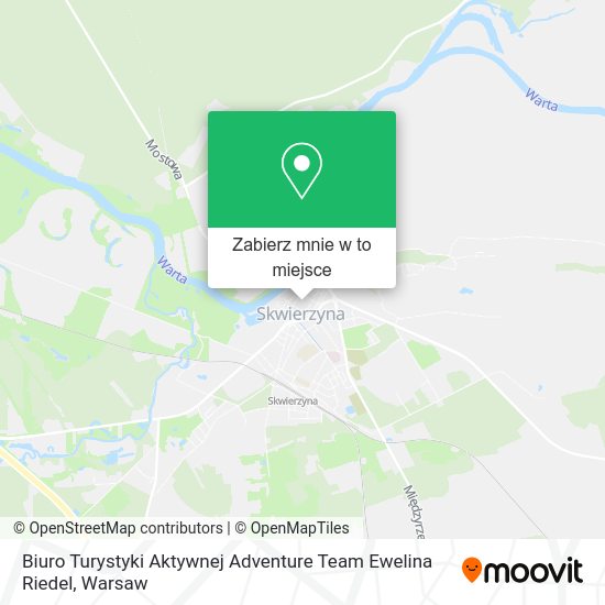 Mapa Biuro Turystyki Aktywnej Adventure Team Ewelina Riedel