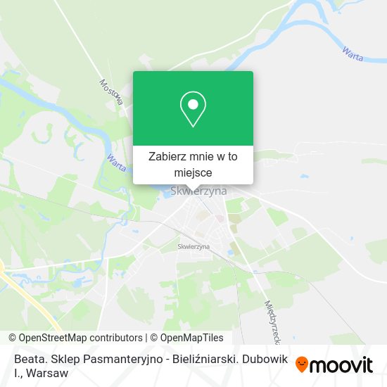 Mapa Beata. Sklep Pasmanteryjno - Bieliźniarski. Dubowik I.