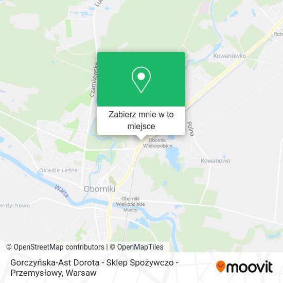 Mapa Gorczyńska-Ast Dorota - Sklep Spożywczo - Przemysłowy