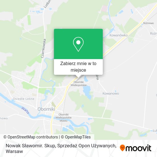 Mapa Nowak Sławomir. Skup, Sprzedaż Opon Używanych