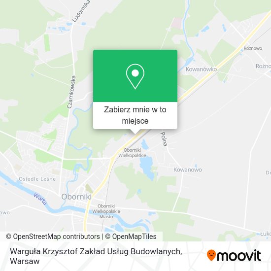 Mapa Warguła Krzysztof Zakład Usług Budowlanych